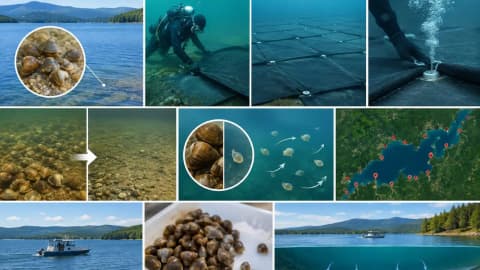 New York covered 5 acres of Lake George with 700 mats; 97% clams died, but later spread to 27 sites