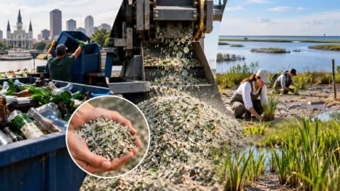 Since 2020, New Orleans project has turned bottles into sand; 12M pounds of glass diverted