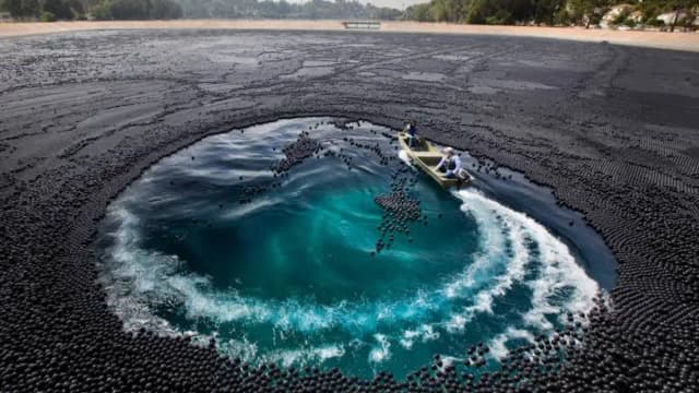 Los Angeles once used 96 million plastic balls to fight drought, creating a hidden cost