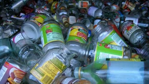 In New York, 29 million discarded glass bottles were ground into concrete for JPMorgan headquarters
