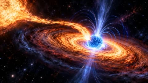 Astronomers spot gas falling onto a neutron star, revealing how matter reaches its surface