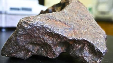 A 10.22-kg rock used as a Michigan barn doorstop was identified as a new iron meteorite
