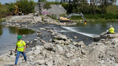 Indianapolis Dam Removal Project: City dismantles Emrichsville Dam; wildlife passage restored