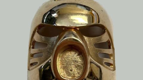 Rare gold LEGO mask found in donated jewellery bag sold for $18,101