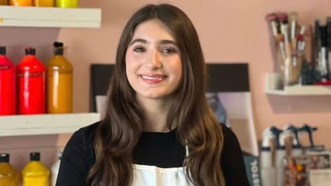 Sasha Bogosian, 18, turns painted jeans into a nonprofit raising nearly $100,000 for kids' art therapy