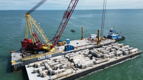 Virginia is turning 100,000 tons of demolished bridge concrete into fish habitat; 951 tons already underwater
