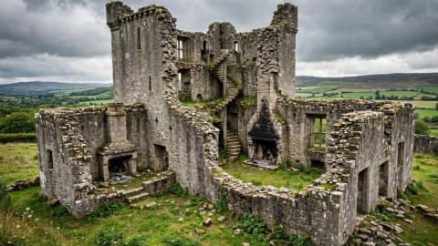 Scottish castle built in 1584 with original fireplaces and staircases listed for £120,000