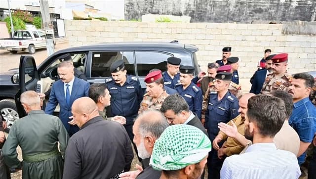 وفد رفيع من مكافحة الإرهاب يزور مجلسَي عزاء شهيدين في كركوك