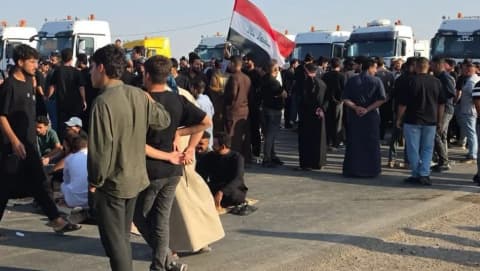 ميسان تمهل الحكومة حتى الخميس لفتح منفذ الشيب وتهدد بالعصيان المدني (فيديو)