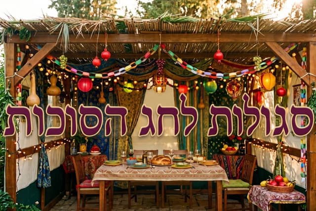 סגולות לחג הסוכות • הרב יוסף חיים אוהב ציון