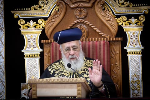 הראשל"צ הרב יצחק יוסף תוקף את אייזנקוט: אם השמאל ואייזנקוט יעלו, אוי ואבוי!!