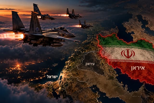 דריכות מול איראן: עשרות מטוסי קרב ישראליים הגיעו עד גבול איראן ושבו לישראל