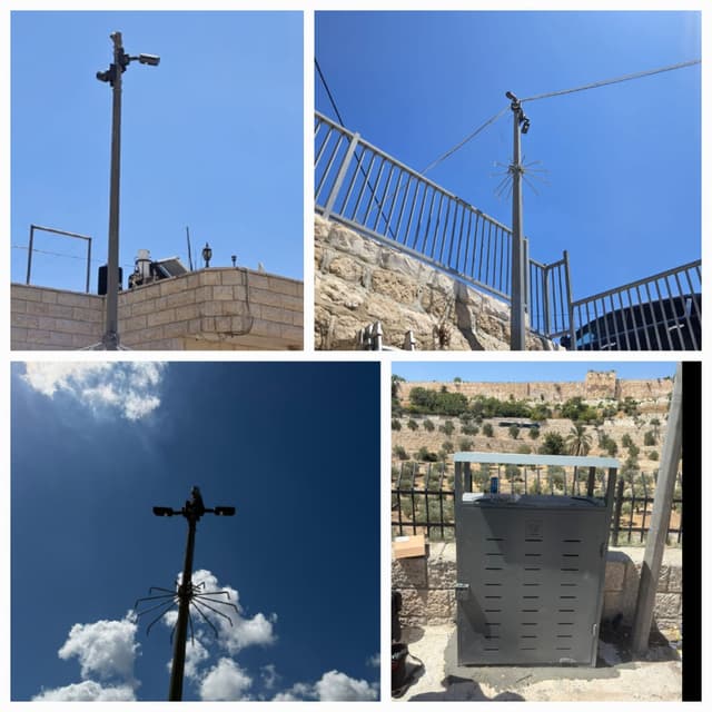 מרכז המבקרים ביוזמת הוועד להגנת הר הזיתים מתקדם לקראת השלמת השלד – מערך המצלמות