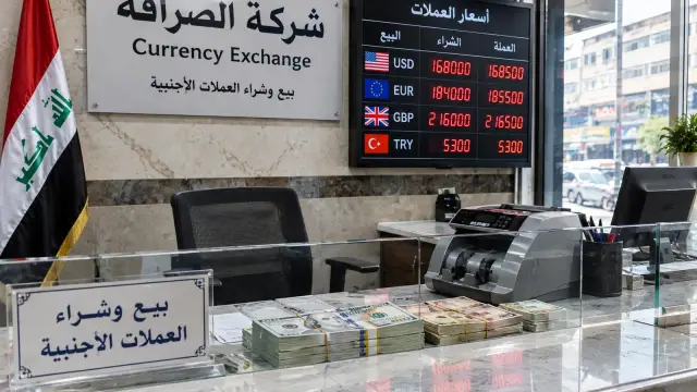 صورة مولدة تحاكي البورصة العراقية والعملات الاجنبية