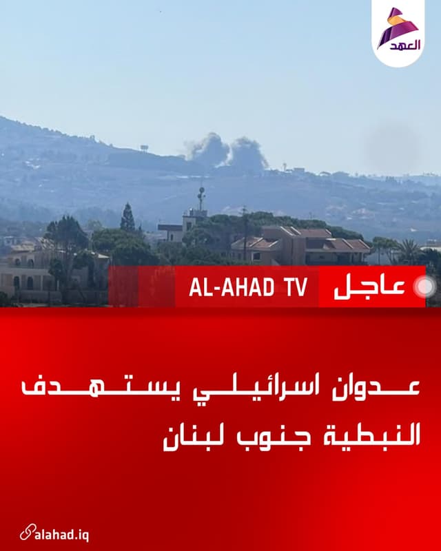 عدوان اسرائيلي يستهدف النبطية جنوب لبنان