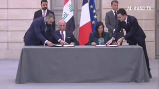الان على.. المؤتمر الصحفي المشترك لرئيس الوزراء علي الزيدي والرئيس الفرنسي إيمانويل ماكرون في العاصمة باريس.. البث المباشر