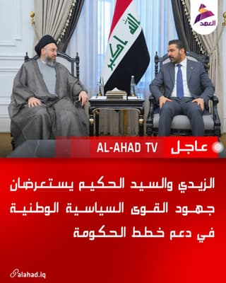 الزيدي والسيد الحكيم يستعرضان جهود القوى السياسية الوطنية في دعم خطط الحكومة