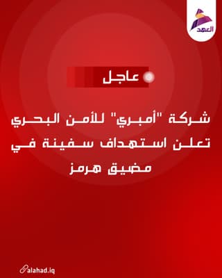شركة "أمبري" للأمن البحري تعلن استهداف سفينة في مضيق هرمز