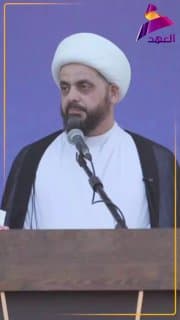 سماحة الشيخ قيس الخزعلي من روضة الشهداء في النجف الأشرف بالرسالة الثانية: رسالة شكر إلى مرجعيتنا الدينية وأبناء شعبنا على مساندتهم ووقوفهم مع أبنائهم وعلى مواقفهم الداعمة لاكتمال السيادة الوطنية