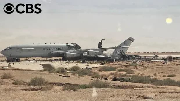 פגיעה ישירה במטוס ומשוריינים שרופים: תיעודים חדשים של הפגיעות האיראניות בצבא ארה"ב