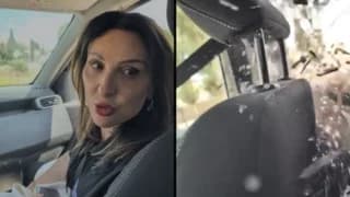 חלון הרכב נותץ בנסיעה: מספר 5 ברשימתו של וינטר הותקפה באבנים בכפר פלסטיני | תיעוד דרמטי